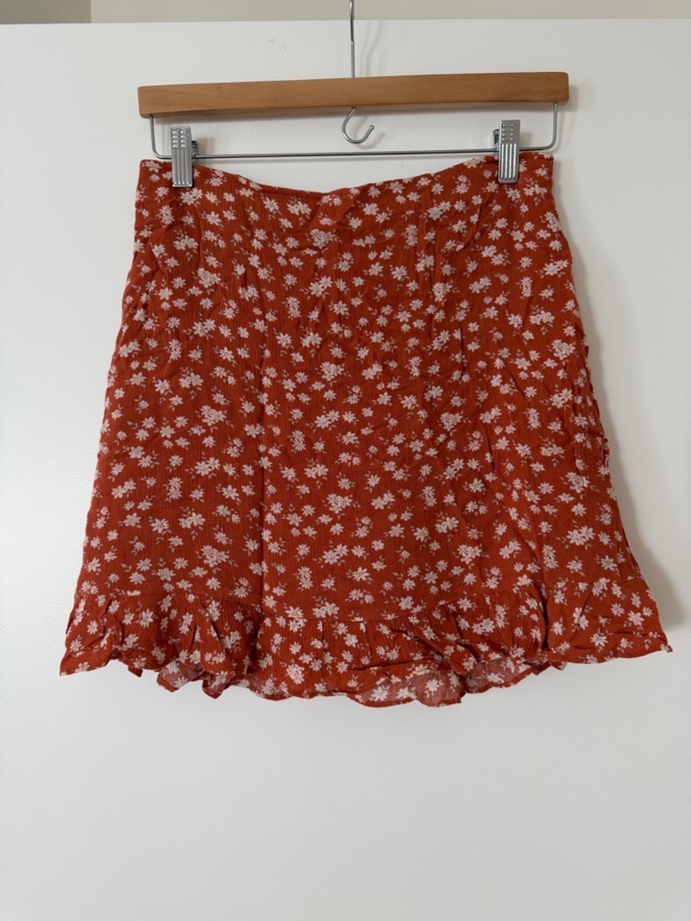 Abercrombie & Fitch Rust Floral Mini Skirt